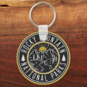 Rocky Mountain National Park Minimalistische souve Sleutelhanger (Voorkant)