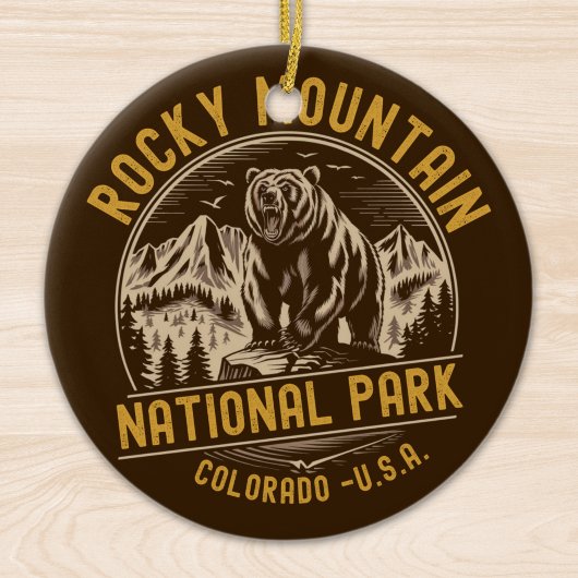 Rocky Mountain National Park Mountain Landscape Keramisch Ornament