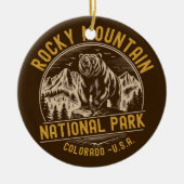 Rocky Mountain National Park Mountain Landscape Keramisch Ornament (Voorkant)