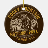 Rocky Mountain National Park Mountain Landscape Keramisch Ornament (Achterkant)