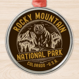 Rocky Mountain National Park Mountain Landscape Metalen Ornament