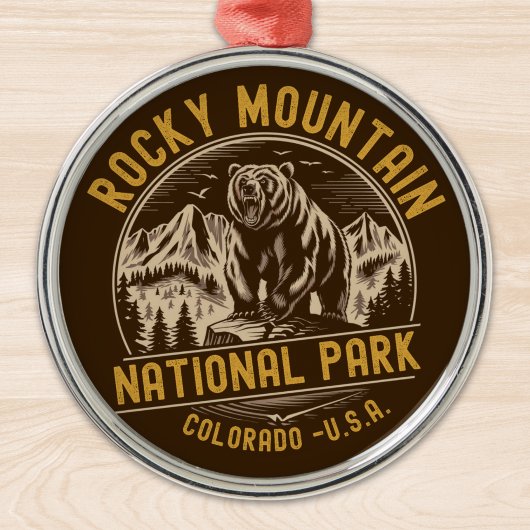 Rocky Mountain National Park Mountain Landscape Metalen Ornament