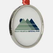 Rocky Mountain National Park Mountain Sun Metalen Ornament (Rechts)