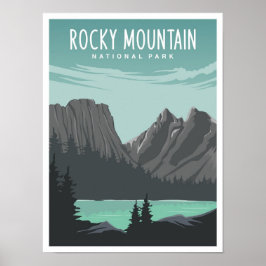 Rocky Mountain National Park Reisillustratie Poster