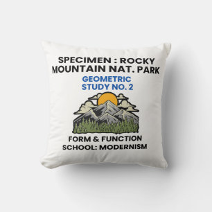 Rocky Mountain National Park Retro Specimen Kussen