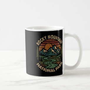 Rocky Mountain National Park Retro Zonsondergang B Koffiemok