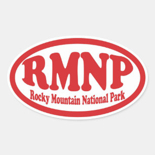 Rocky Mountain National Park rode ovale sticker