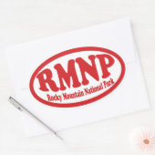 Rocky Mountain National Park rode ovale sticker (Envelop)