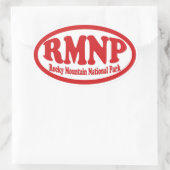 Rocky Mountain National Park rode ovale sticker (Tas)