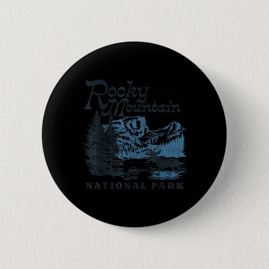 Rocky Mountain National Park Ronde Button 5,7 Cm (Voorkant)