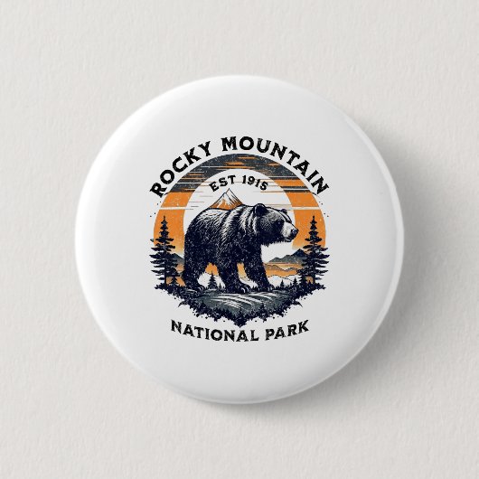 Rocky Mountain National Park Ronde Button 5,7 Cm (Voorkant)
