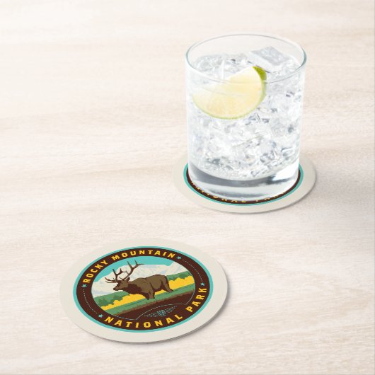 Rocky Mountain National Park Ronde Kartonnen Onderzetter (Insitu)