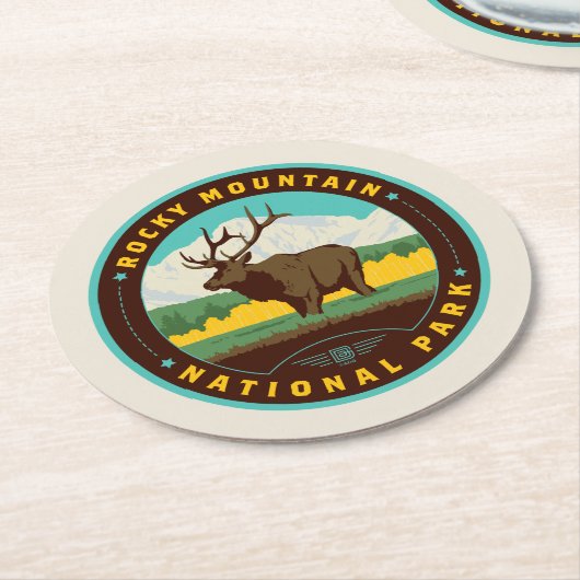 Rocky Mountain National Park Ronde Kartonnen Onderzetter (Gebogen)