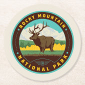 Rocky Mountain National Park Ronde Kartonnen Onderzetter (Voorkant)