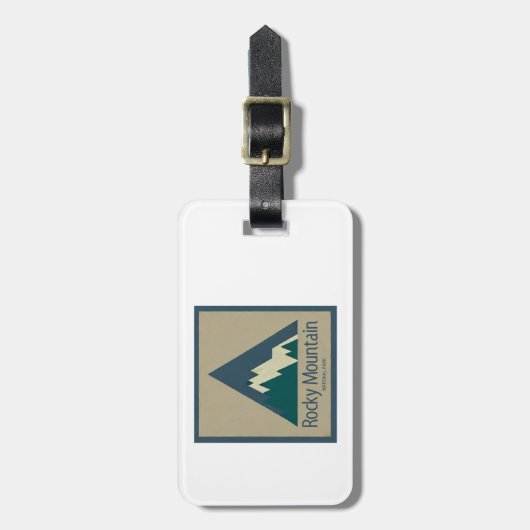 Rocky Mountain National Park Rustic Bagagelabel (Voorkant verticaal)