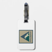 Rocky Mountain National Park Rustic Bagagelabel (Achterkant verticaal)