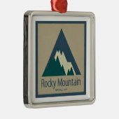 Rocky Mountain National Park Rustic Metalen Ornament (Rechts)