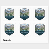 Rocky Mountain National Park Schild Vierkante Sticker (Vel)