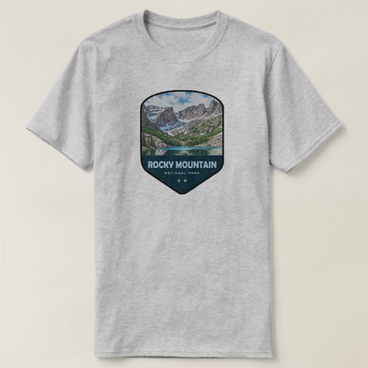 Rocky Mountain National Park Shield T-shirt (Design voorkant)