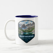 Rocky Mountain National Park Shield Tweekleurige Koffiemok (Links)