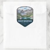 Rocky Mountain National Park Shield Vierkante Sticker (Tas)