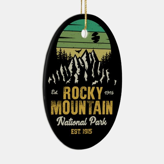Rocky Mountain National Park  souvenirs jaren 60 Keramisch Ornament (Rechts)