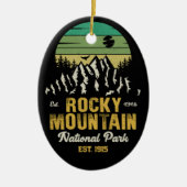 Rocky Mountain National Park  souvenirs jaren 60 Keramisch Ornament (Voorkant)