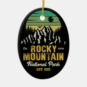 Rocky Mountain National Park  souvenirs jaren 60 Keramisch Ornament