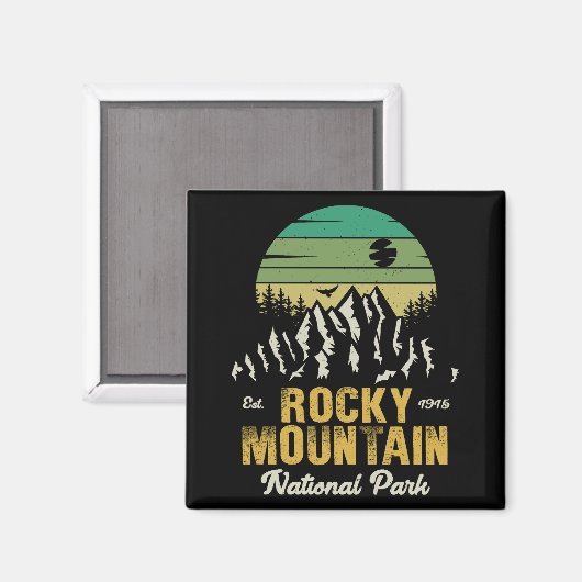 Rocky Mountain National Park  souvenirs jaren 60 Magneet (Voorkant / Achterkant)