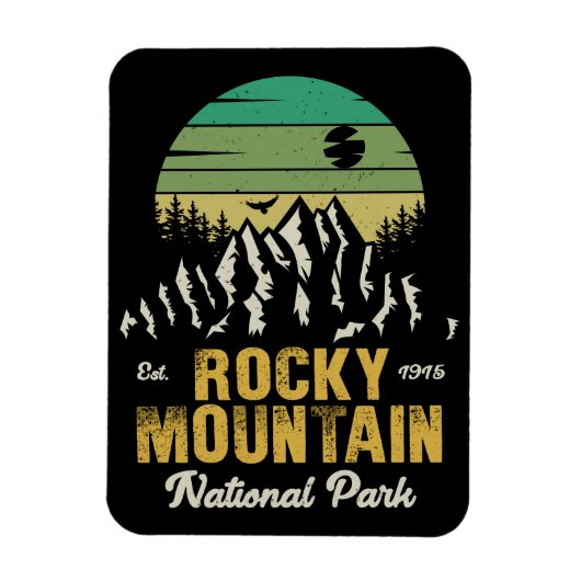 Rocky Mountain National Park  souvenirs jaren 60 Magneet (Verticaal)