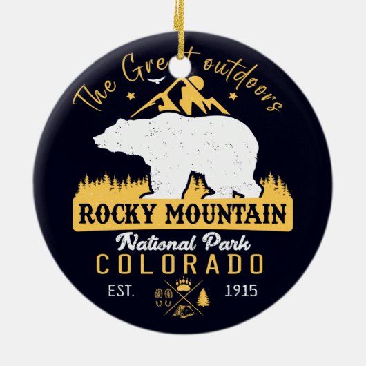 Rocky Mountain National Park  souvenirs Keramisch Ornament (Achterkant)