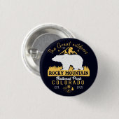 Rocky Mountain National Park  souvenirs Ronde Button 3,2 Cm (Voorkant /achterkant)