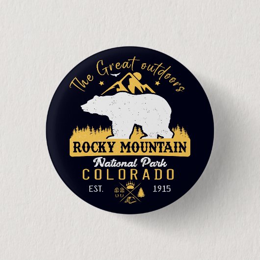 Rocky Mountain National Park  souvenirs Ronde Button 3,2 Cm (Voorkant)