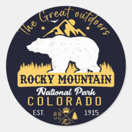 Rocky Mountain National Park  souvenirs Ronde Sticker