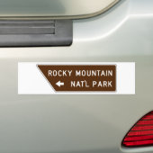 Rocky Mountain National Park Street Sign Bumpersticker (Op auto)