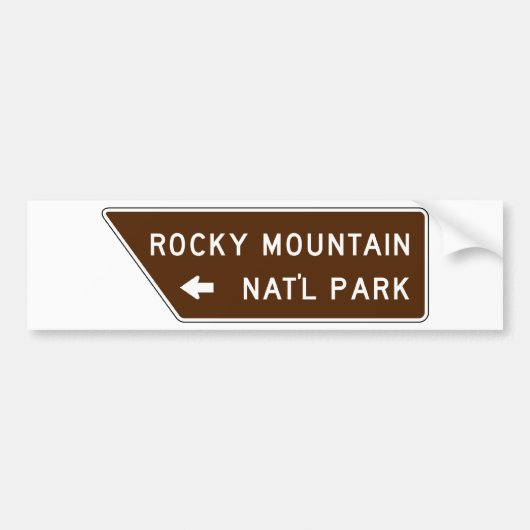 Rocky Mountain National Park Street Sign Bumpersticker (Voorkant)