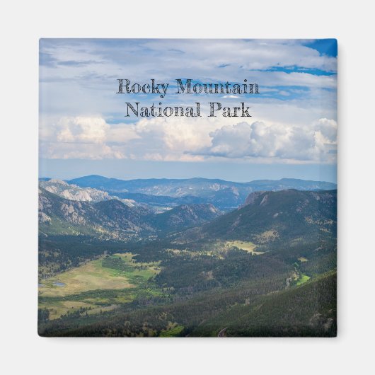 Rocky Mountain National Park Summer Vista Photo Magneet (Voorkant)