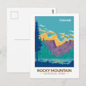 Rocky Mountain National Park Teton Range Reizen Briefkaart (Voorkant / Achterkant)