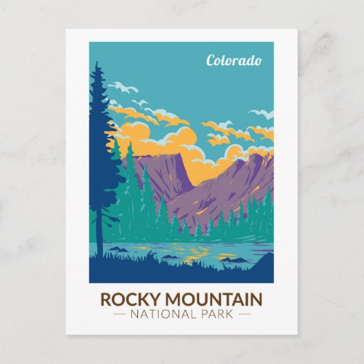 Rocky Mountain National Park Teton Range Reizen Briefkaart (Voorkant)