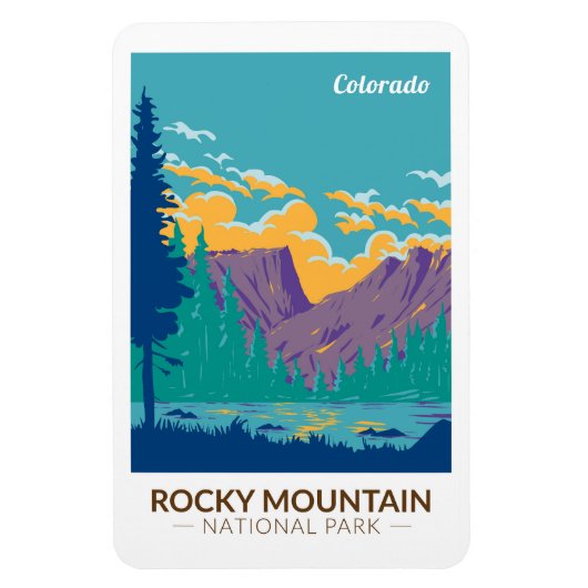 Rocky Mountain National Park Teton Range Reizen Magneet (Verticaal)