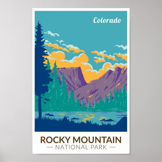 Rocky Mountain National Park Teton Range Reizen Poster (Voorkant)