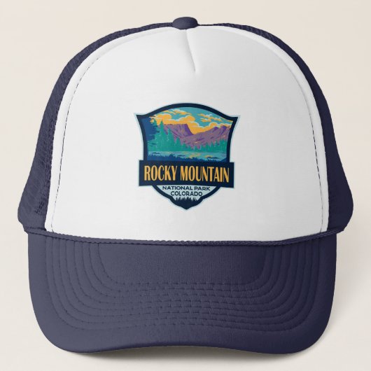 Rocky Mountain National Park Teton Range Reizen Trucker Pet (Voorkant)
