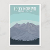 Rocky Mountain National Park Travel Illustration Briefkaart (Voorkant)