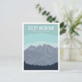 Rocky Mountain National Park Travel Illustration Briefkaart (Staand voorkant)