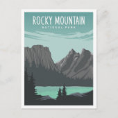 Rocky Mountain National Park Travel Illustration Briefkaart (Voorkant)