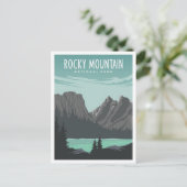 Rocky Mountain National Park Travel Illustration Briefkaart (Staand voorkant)
