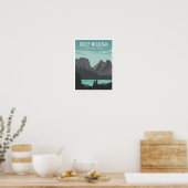 Rocky Mountain National Park Travel Illustration Poster (Keuken)