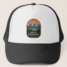 Rocky Mountain National Park Vintage Badge Trucker Pet