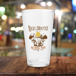 Rocky Mountain National Park Vintage Landscape Glas