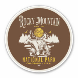 Rocky Mountain National Park Vintage landscape Sticker